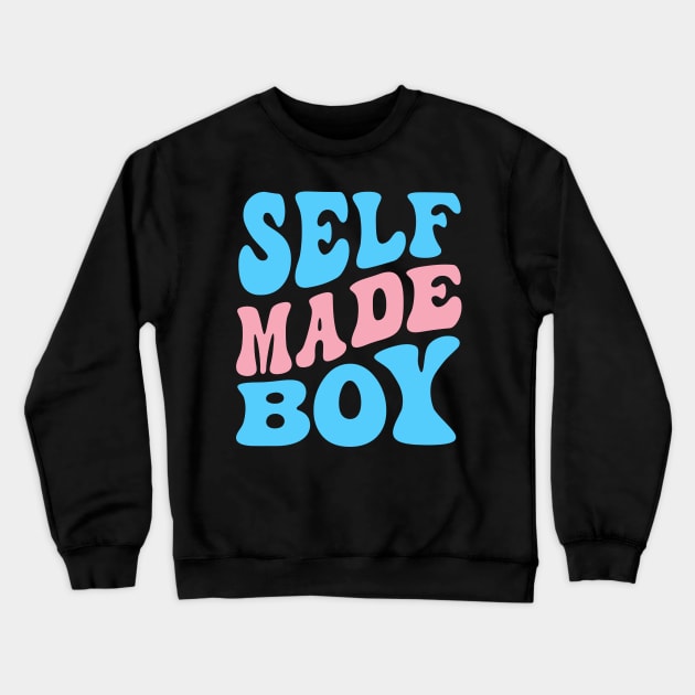 Self Made Boy Crewneck Sweatshirt by Pridish